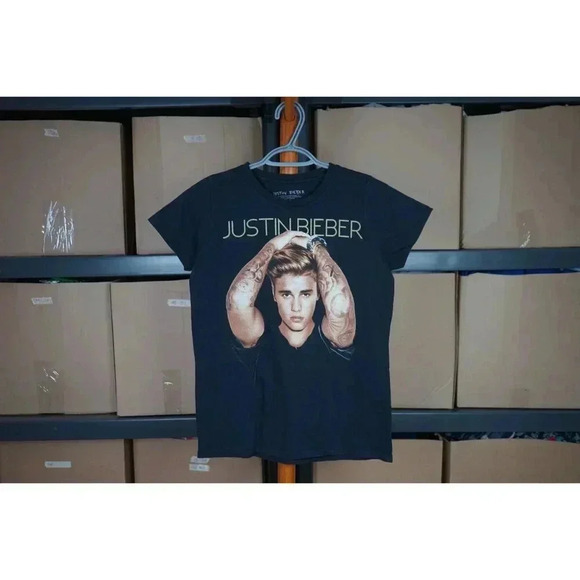 Justin Bieber Tshirt Black Women's S 2016 #449 - Picture 1 of 4